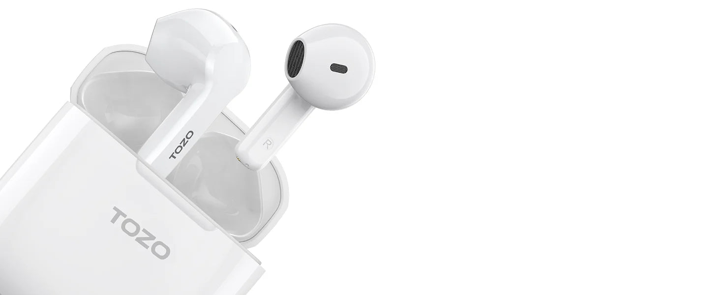 TOZO A3 Half in-Ear Lightweight Wireless Earbuds with Digital Call Noise Reduction