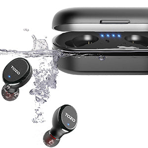 Both Earbuds and Charging Case are IPX8 Waterproof Protection