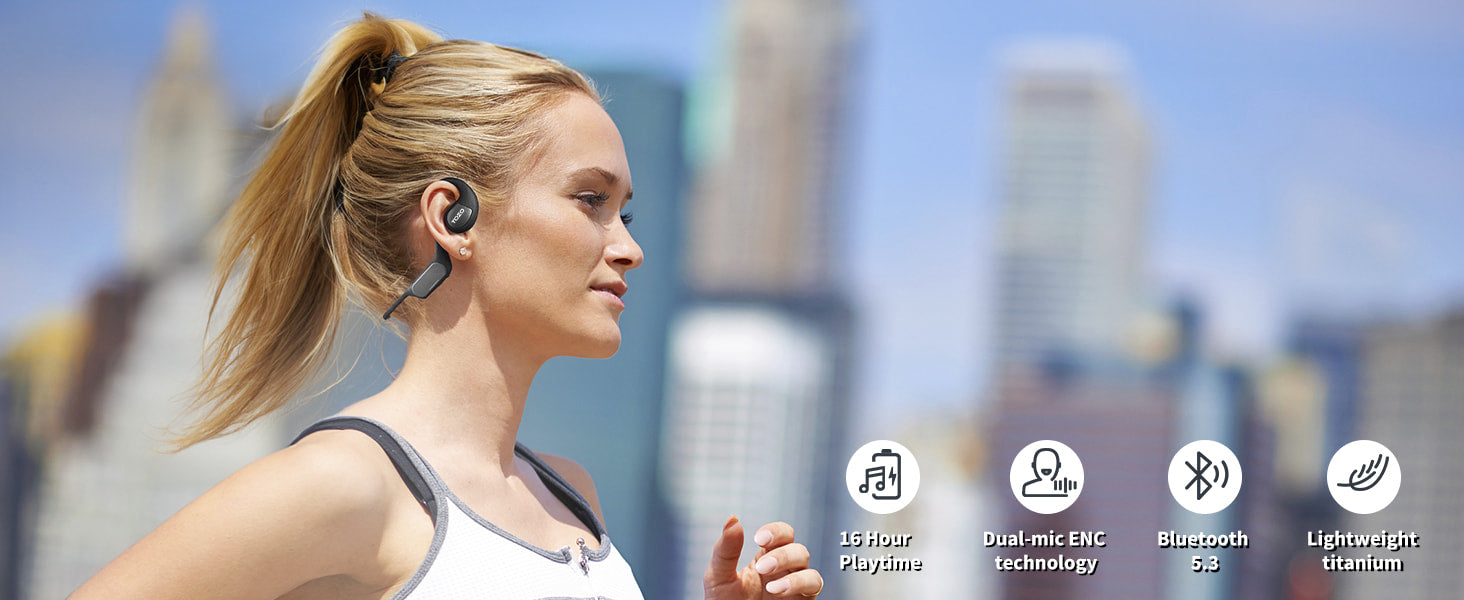 TOZO OpenReal True Wireless Earbuds Open-ear Design for Comfortable All-day Listening